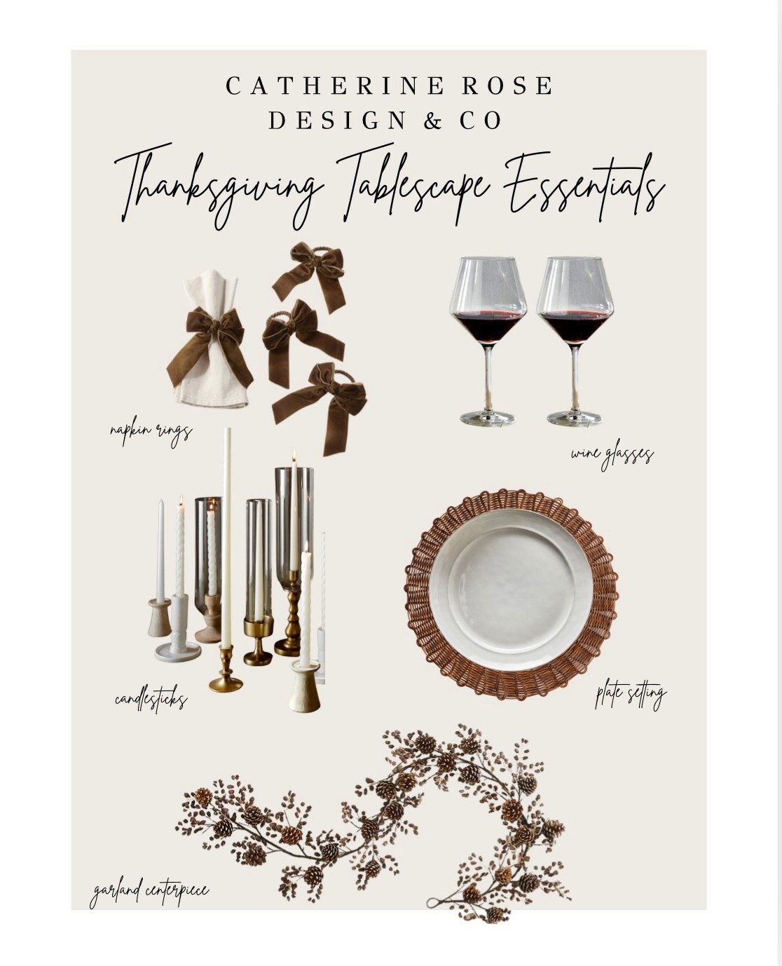 🍂✨ Hosting made effortless & elegant. These Thanksgiving tablescape essentials create that cozy, timeless look — think woven textures, brass candlesticks, velvet ribbon napkin rings, and a touch of red wine glow. 🕯️🍷

#LTKHome #LTKGiftGuide #LTKHoliday