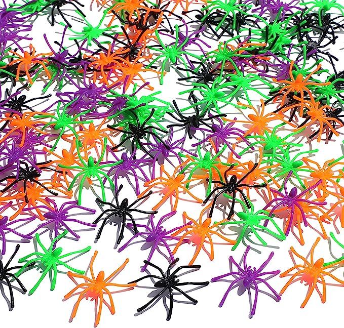 120 Pieces Halloween Plastic Spiders Small Fake Plastic Spiders Realistic Plastic Spider Toys Ter... | Amazon (US)