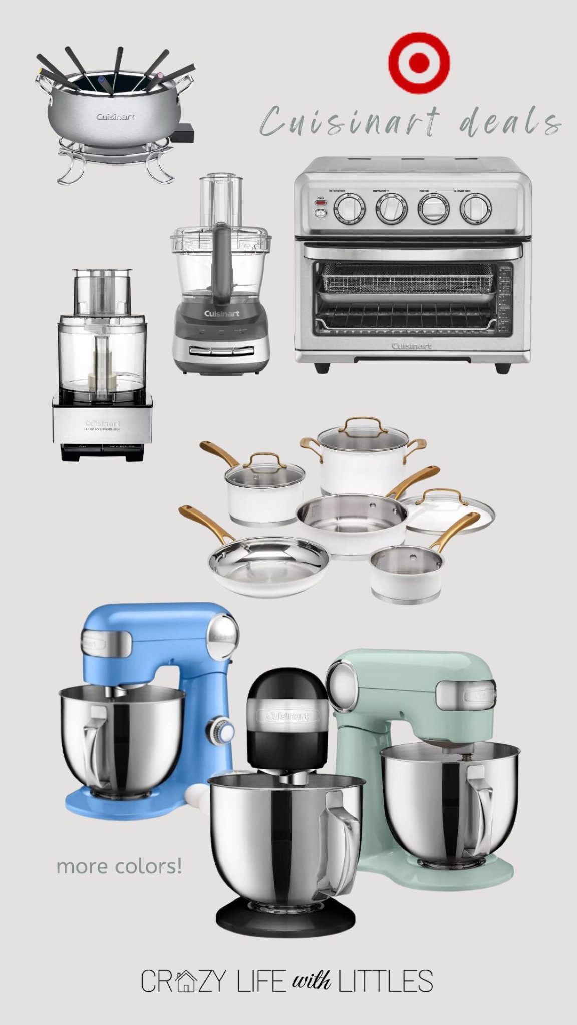 Great deals on Cuisinart small appliances and stainless steel pans at Target! I’ve had my eye on the air fryer toaster oven. The stand mixer is going to get plenty of use… Lots of holiday baking and Christmas cookies ahead!

#LTKhome #LTKGiftGuide #LTKsalealert