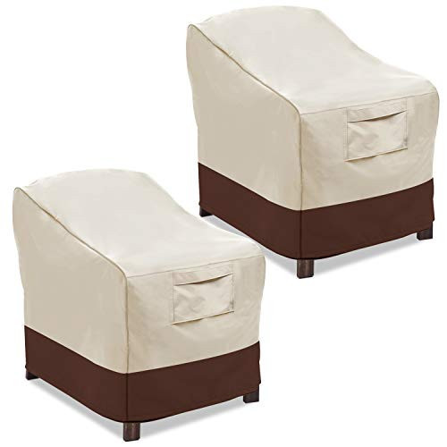 Vailge Patio Chair Covers, Lounge Deep Seat Cover, Heavy Duty and Waterproof Outdoor Lawn Patio Furniture Covers (2 Pack - Large, Beige & Brown) | Amazon (US)