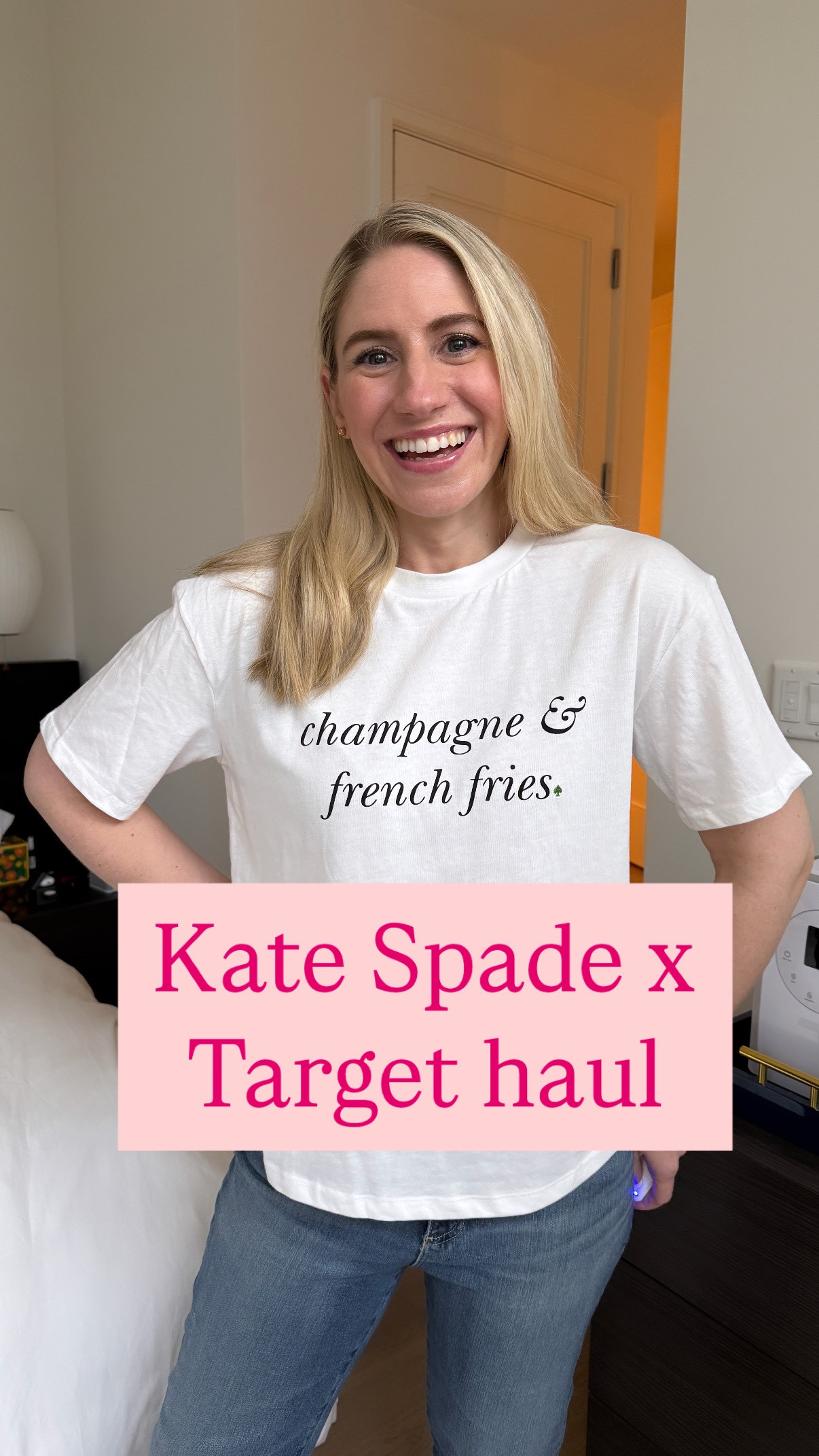 Kate Spade x Target haul! There wasn’t a huge selection in my New York City Target but I got these two cute shirts! 

I almost got the Champagne and French Fries black clutch but opted for the t-shirt instead. 

Wearing a small in both tops, they seem to run big / boxy. 

What are you getting from the @katespadeny x @target collection? 

#targetstyle #katespade #katespadenewyork #katespadextarget #targetfinds #nycmom #midsizeblogger #midsizestyleinspo 

#LTKFindsUnder50 #LTKMidsize #LTKSeasonal