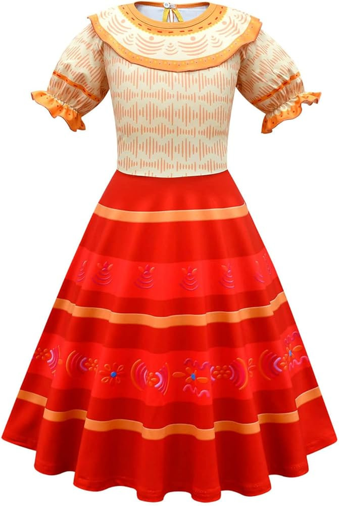 Kids Girls Isabela Dress Cosplay Costume Julieta Madrigal Princess Dress Skirt Suit for Child | Amazon (US)