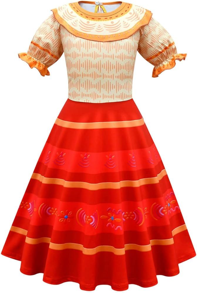 Kids Girls Isabela Dress Cosplay Costume Julieta Madrigal Princess Dress Skirt Suit for Child | Amazon (US)