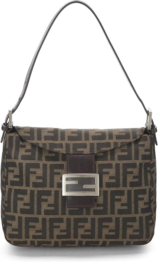Pre-Loved Brown Zucca Canvas Shoulder Bag, Brown | Amazon (US)
