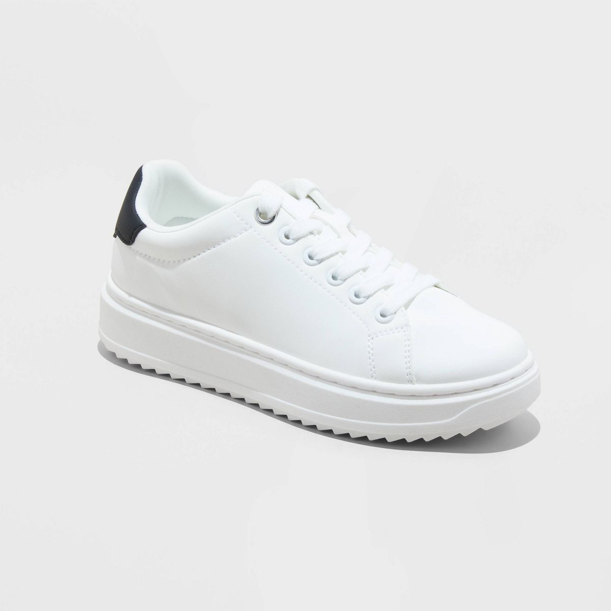 Women's Peggy Sneakers - A New Day™ White/Black 5.5 | Target