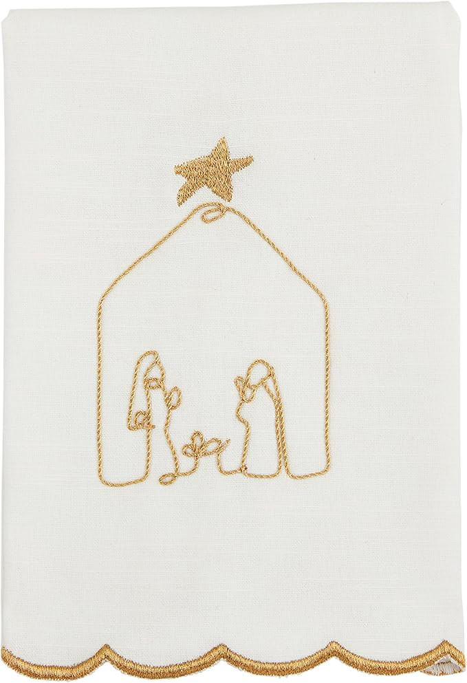 Mud Pie Embroidery Towel, Nativity, 21" x 14" | Amazon (US)