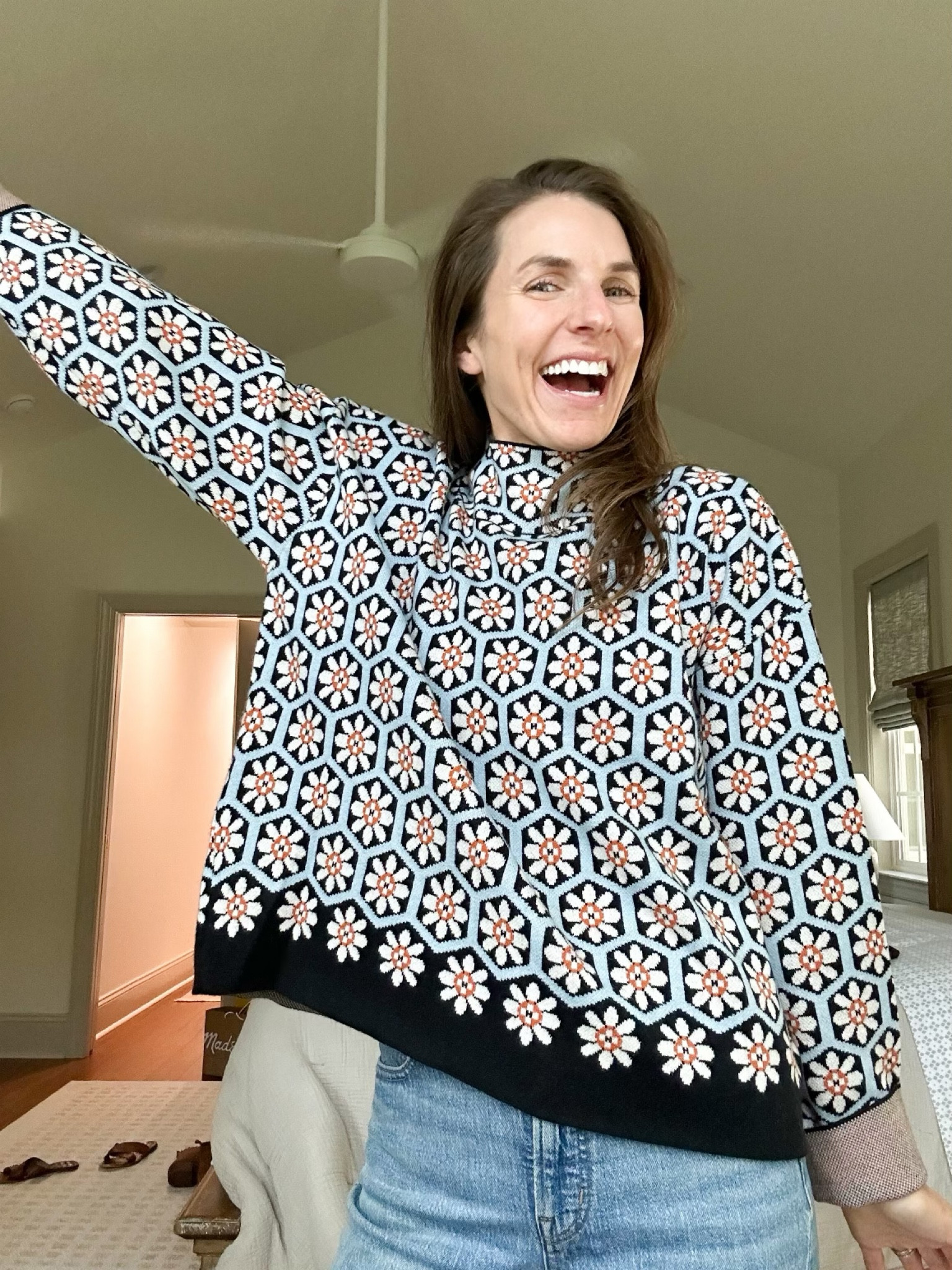 New mock-neck sweater for the fall! Comes in a lot of colors & patterns wearing the perfect vintage Madewell jeans also👖

#LTKstyletip #LTKxMadewell #LTKSeasonal