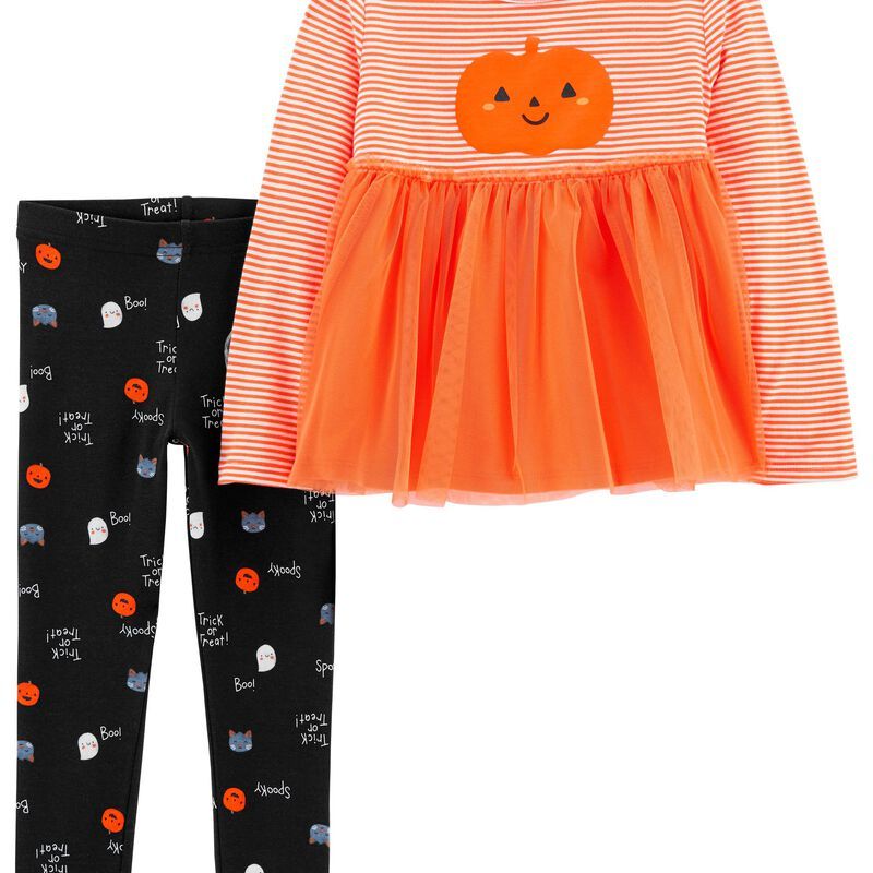 2-Piece Pumpkin Top & Halloween Legging Set | Carter's