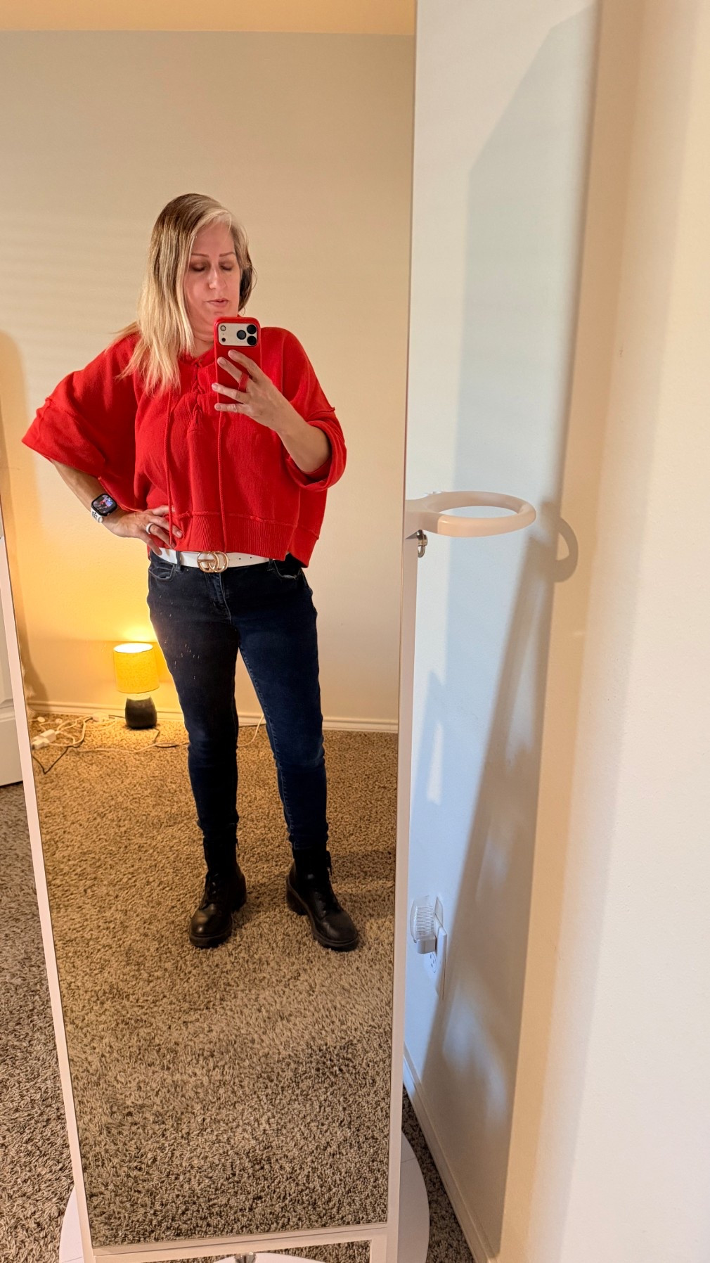 Don’t know why my eyes ended up being closed 🤣 but this is a boxy pullover paired with a under cami . 

#LTKFindsUnder50 #LTKSeasonal #LTKSaleAlert