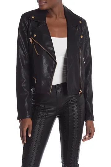 BLANKNYC DenimFaux Leather Moto Jacket | Nordstrom Rack