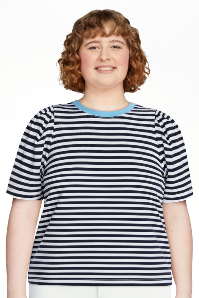 Free Assembly Women's and Women's Plus Crewneck Tee with Puff Sleeves, XS-4X | Walmart (US)