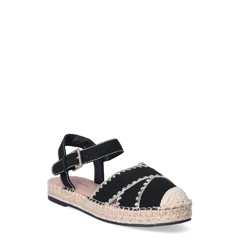Time and Tru Women’s Espadrille Flats with Ankle Strap - Walmart.com | Walmart (US)