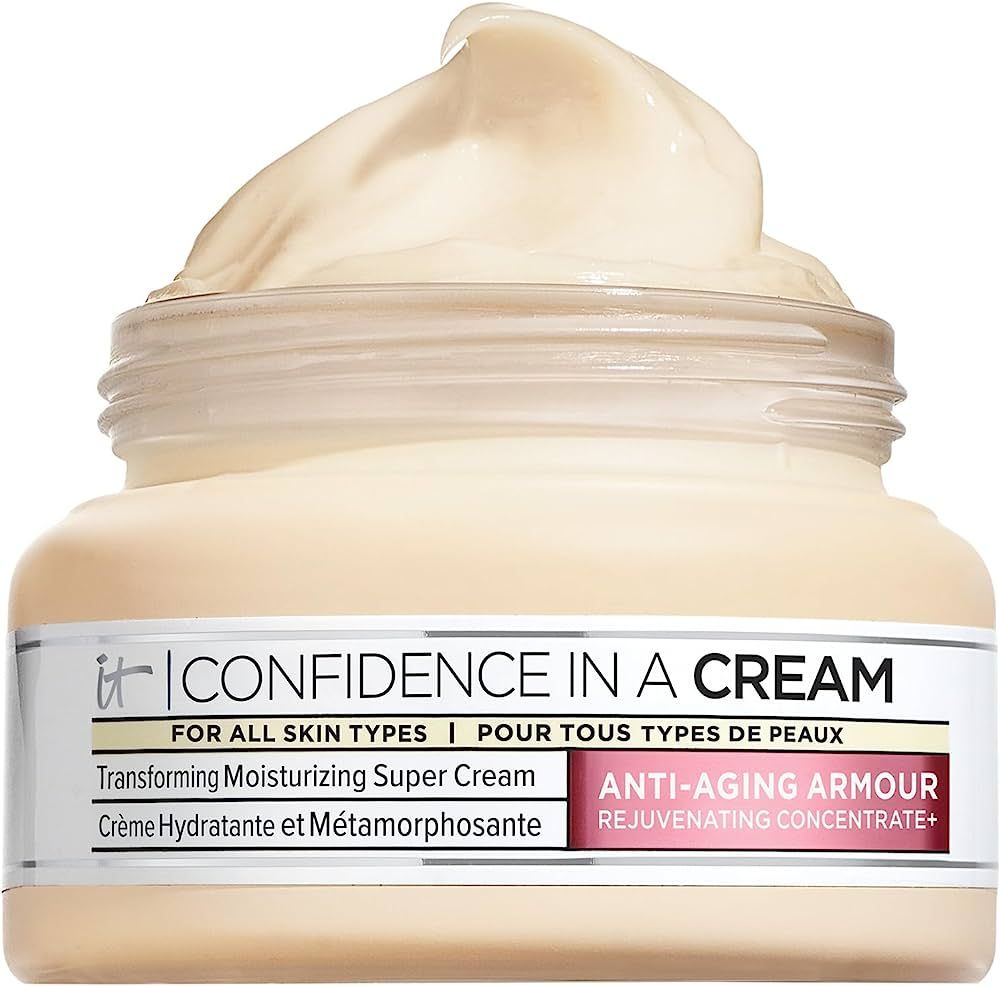 IT Cosmetics Confidence in a Cream Anti Aging Face Moisturizer – Visibly Reduces Fine Lines, Wr... | Amazon (US)