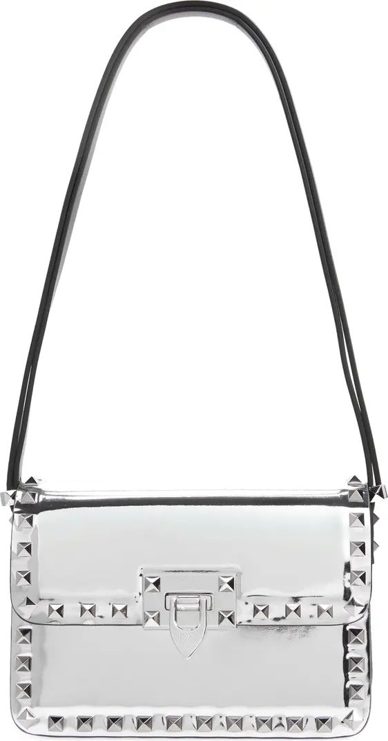 Valentino Garavani Small Rockstud Metallic Leather Shoulder Bag | Nordstrom | Nordstrom