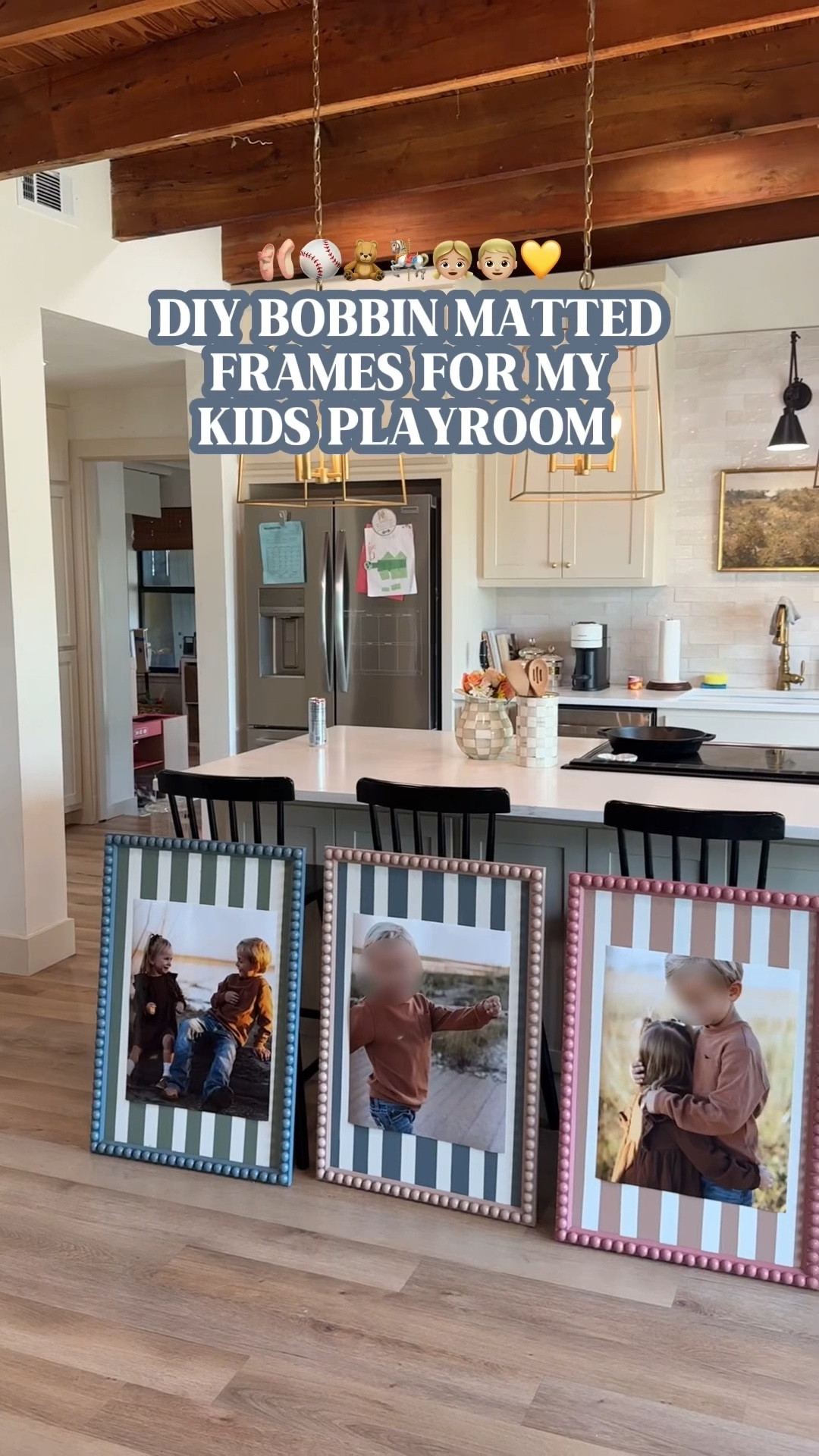 These turned out so cute!! DIY matted bobbin frames with a printed striped mat! Perfect for our playroom! 

I did a 20 x 30 frame, then printed the photos at Walmart as a full photo poster size 16 x 20 

#LTKHome #LTKKids #LTKFamily
