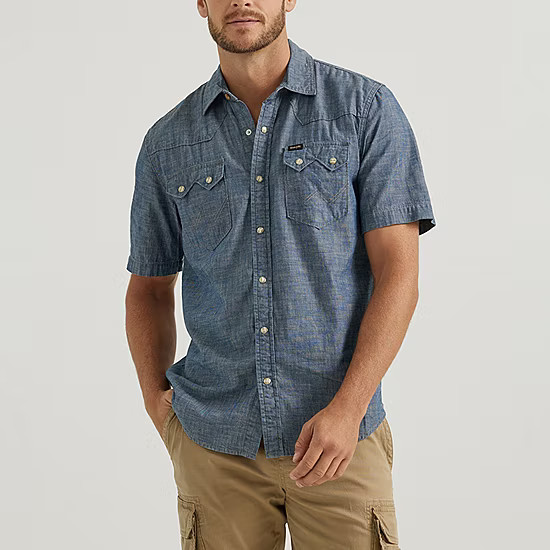 Wrangler Mens Short Sleeve Western Shirt | JCPenney