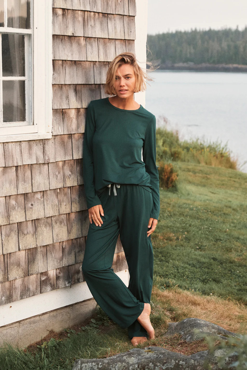 DreamModal Ribbon Long-Long Set in Conifer | Lake Pajamas