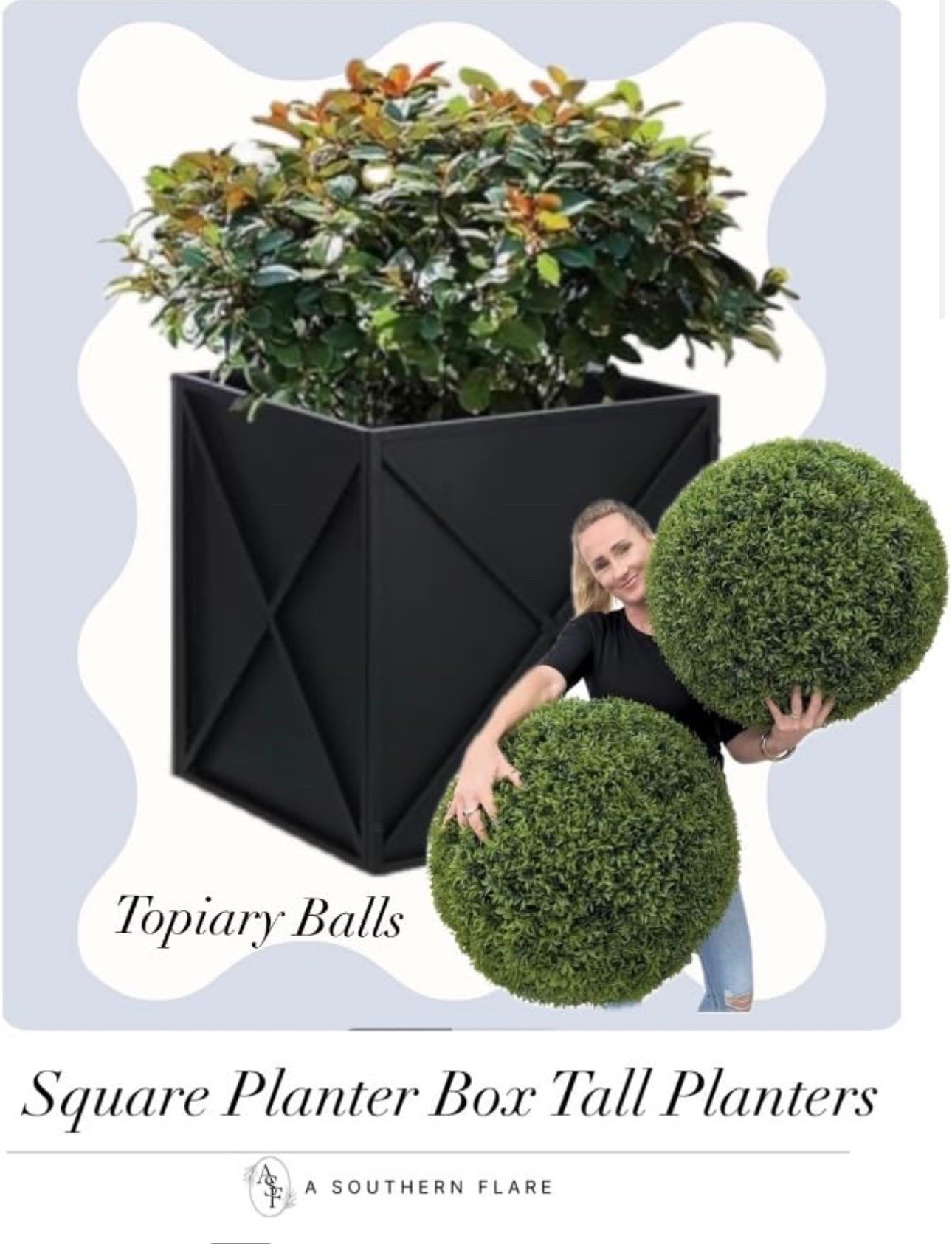 Looking to spruce up your outdoor space? Check out these stylish planter boxes and topiary balls. Perfect for adding a touch of nature to your home! #OutdoorDecor #GardenStyling

#LTKHome