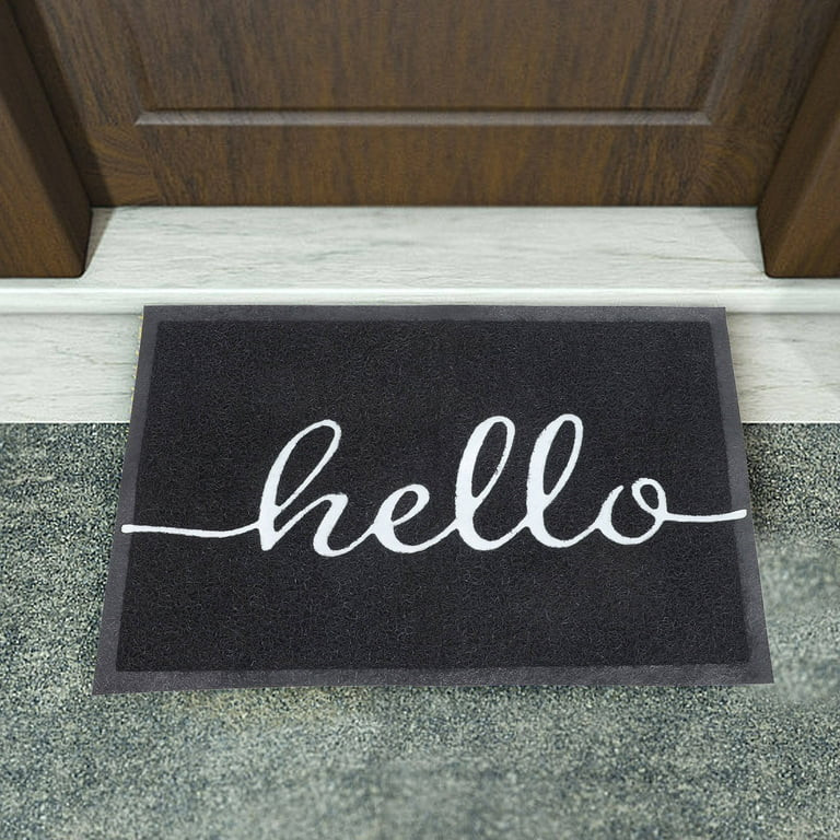 Soimiss PVC Black Front Door Mat Anti Skid Floor Mat for Home Entryway Decoration | Walmart (US)