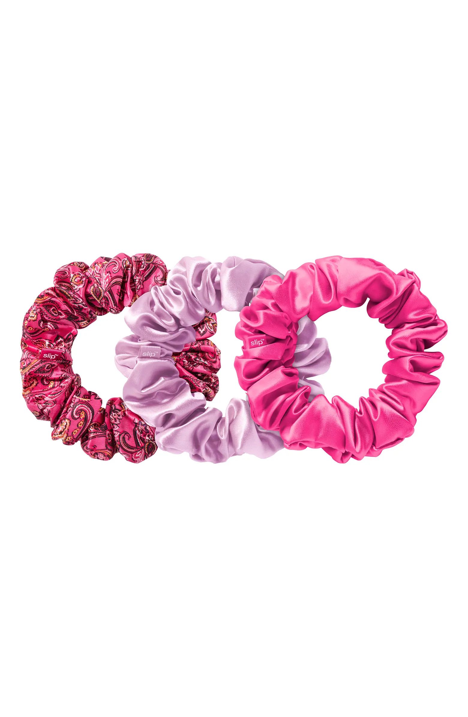 slip Spring Rose Pure Silk Assorted 3-Pack Large Hair Ties | Nordstrom | Nordstrom