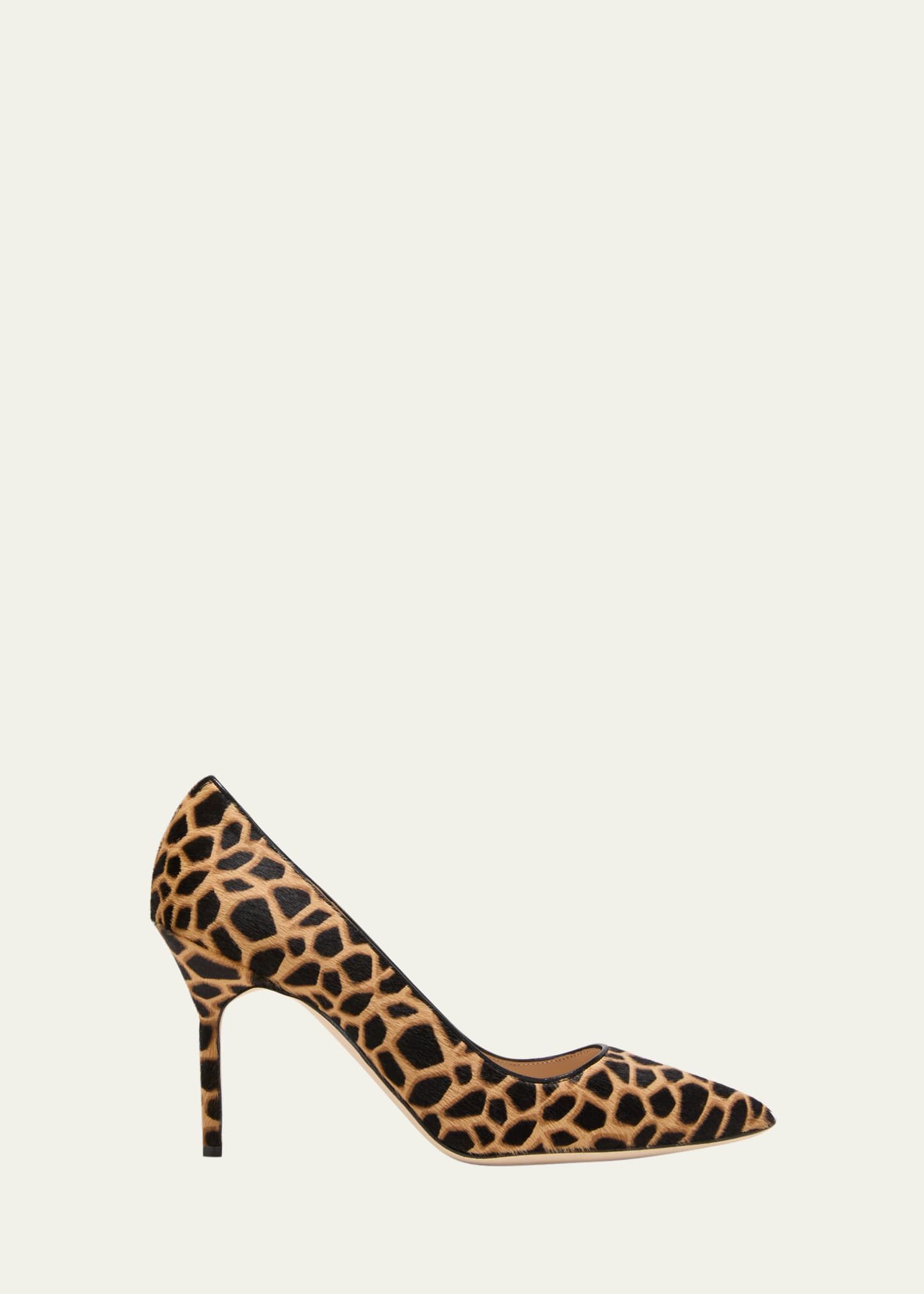 Manolo Blahnik BB 90mm Animal-Print Stiletto Pumps | Bergdorf Goodman