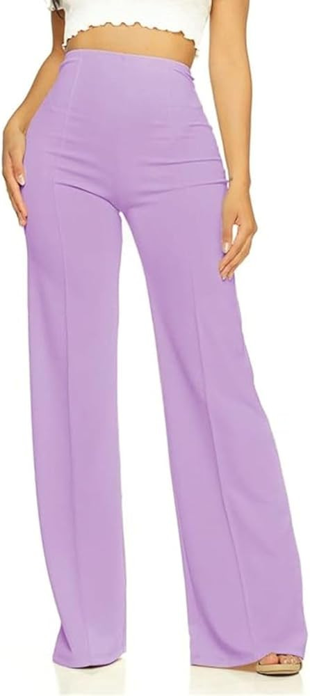 Cemi Ceri Women’s High Waist Wide Leg Dress Pants – Elegant Work Trousers, Office & Casual We... | Amazon (US)