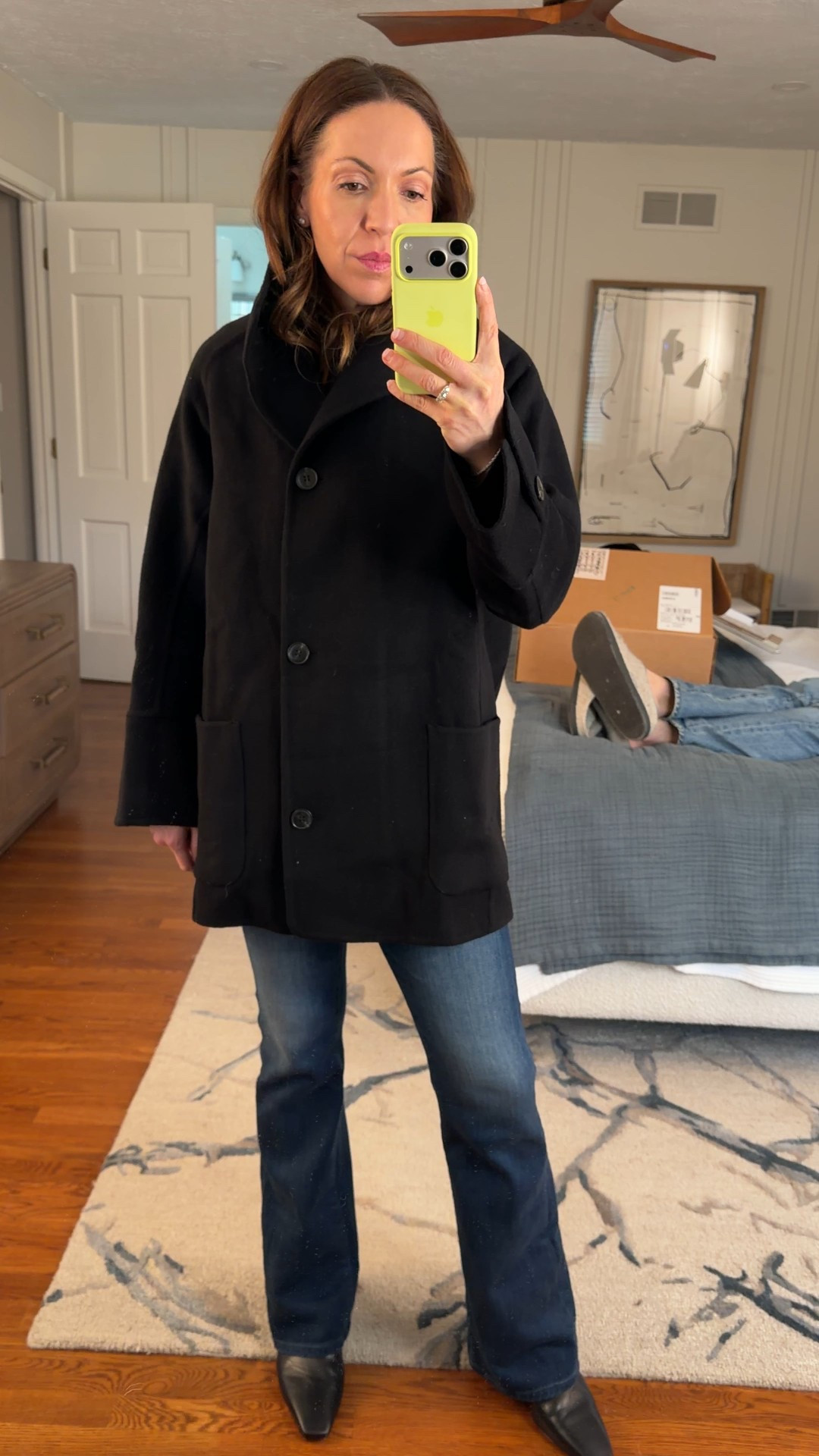 This is the Rafael coat from sezane. Very high quality wool and a double faced coat but not the silhouette for me this winter.

#LTKOver40 #LTKSeasonal