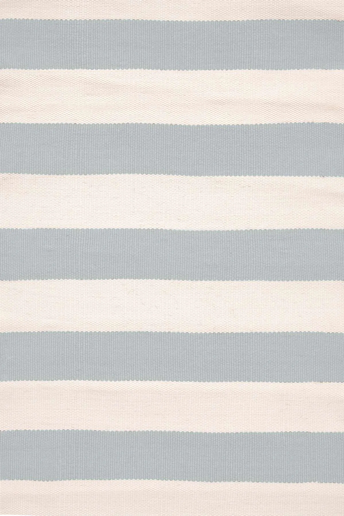 Catamaran Stripe Light Blue/Ivory Handwoven Indoor/Outdoor Rug | Wayfair North America