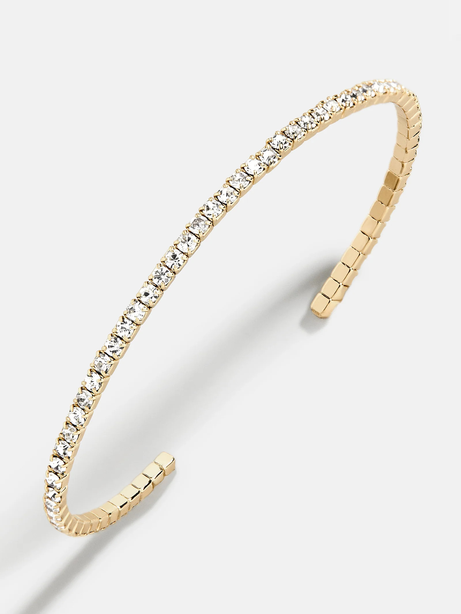 Rumi Open Cuff Bracelet - Gold/Pavé | BaubleBar