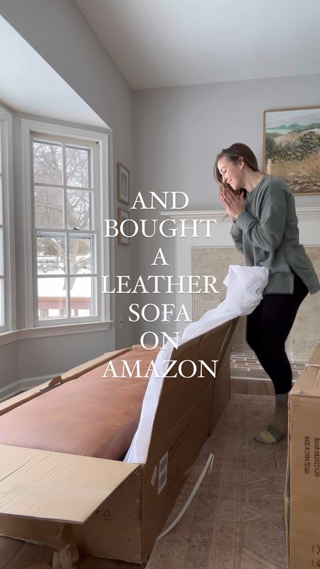 I CAN’T BELEVE IT’S FROM AMAZON! Such a good budget friendly sofa option. 

Leather sofa, furniture, amazon finds

#LTKhome #LTKSpringSale #LTKVideo