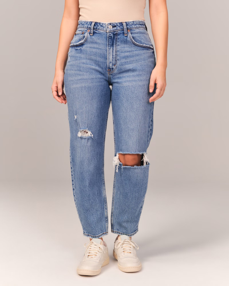 Women's Curve Love High Rise 80s Mom Jeans | Women's Bottoms | Abercrombie.com | Abercrombie & Fitch (US)