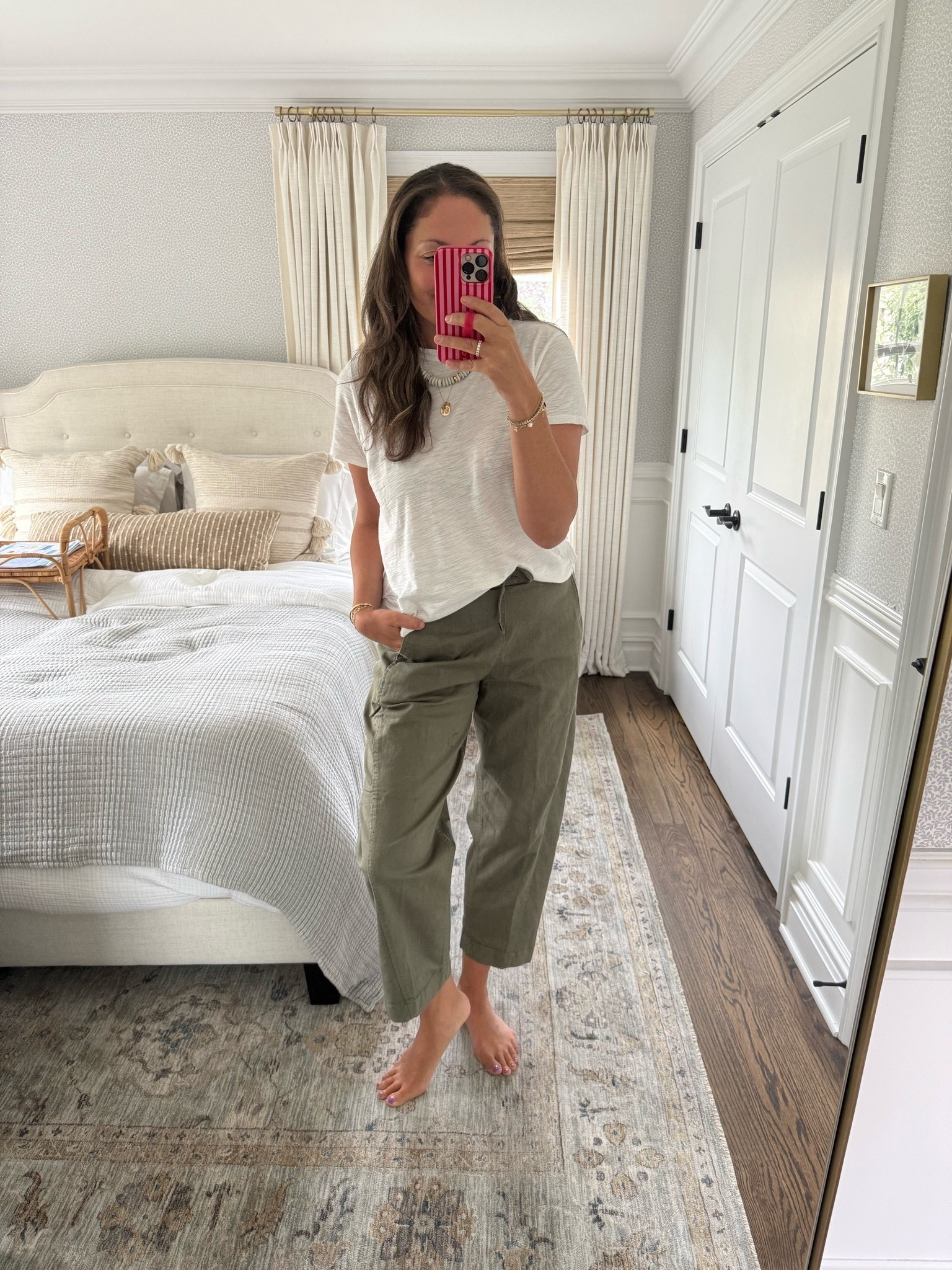 Something about a great pair of olive green pants makes them so versatile! Cute for spring/summer but also so perfect for fall. Li king a few favorite styles that will take you through the seasons! Paired with my favorite cozy tee!

#LTKmomlife #LTKdayinmylife #LTKootd