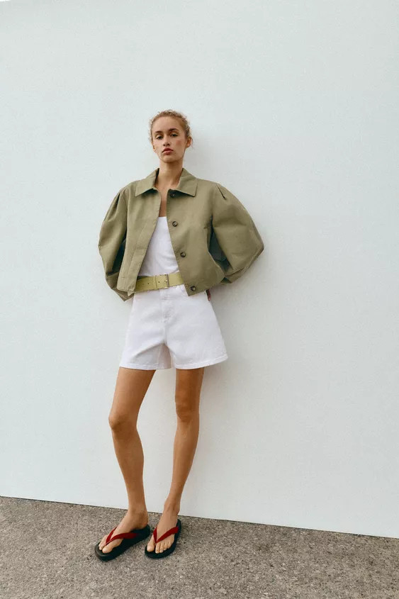 WASHED EFFECT SHORT JACKET | Zara US