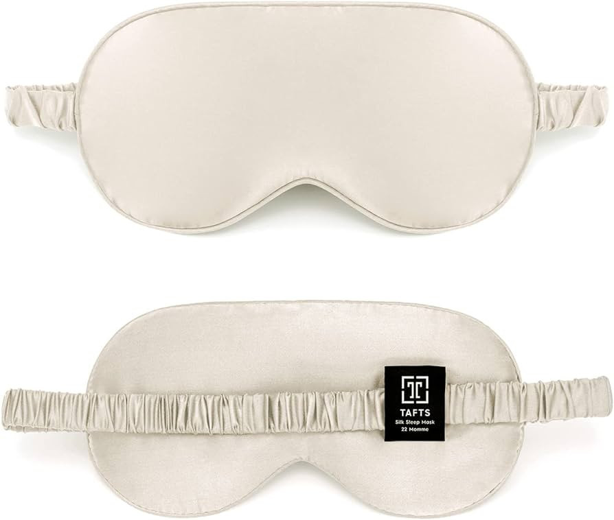 TAFTS Silk Sleep Mask - 22mm 100% Pure Mulberry 6A Silk & Blindfold, Soft Eye Masks, Lightweight,... | Amazon (US)