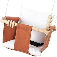 Mass Lumber Canvas Indoor Baby Swing Outdoor Seat with Belt, Ceiling Hanging Set, Storage Bag Baby H | Amazon (US)
