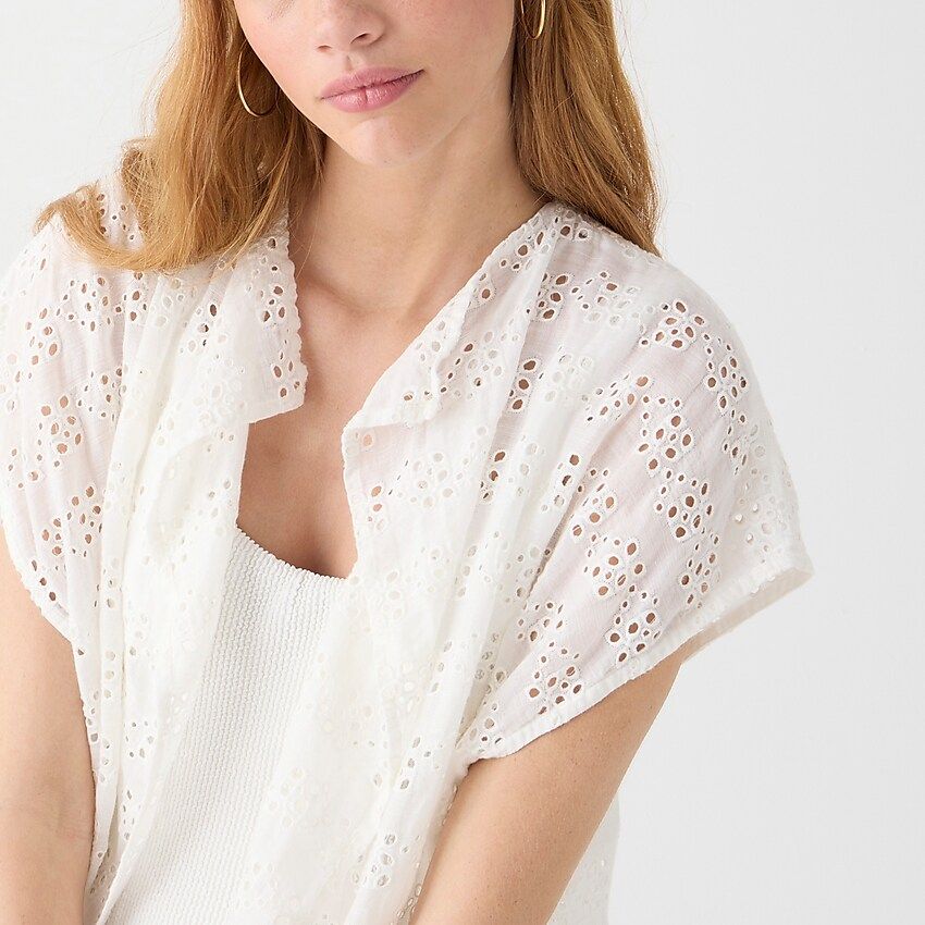 Eyelet beach poncho | J.Crew US