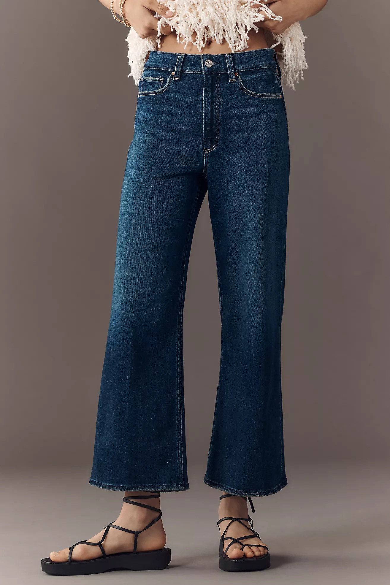 PAIGE Anessa High-Rise Crop Wide-Leg Jeans | Anthropologie (US)