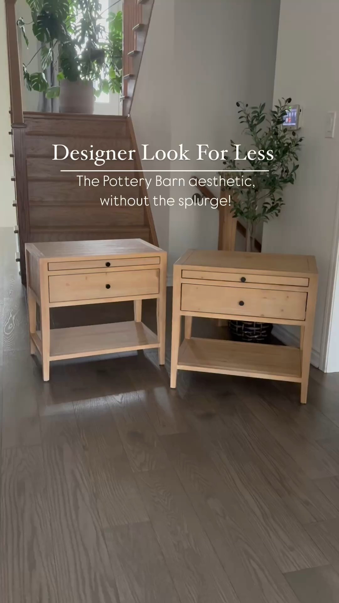 Designer look for less✨

The Pottery Barn aesthetic, without the splurge!
These cute nightstands are identical to the Pottery Barn ones, but the price is more affordable. A pull-out tray is perfect for placing morning coffee or favourite book. The open shelf allows it to display beautiful decor. 

Bedroom furniture, bedroom decor, nightstands, set of nightstands, wood furniture 

#LTKSeasonal #LTKSaleAlert #homeinspo #neutralhome #LTKhome #bedroomfurniture #nightstands

#LTKcanada
