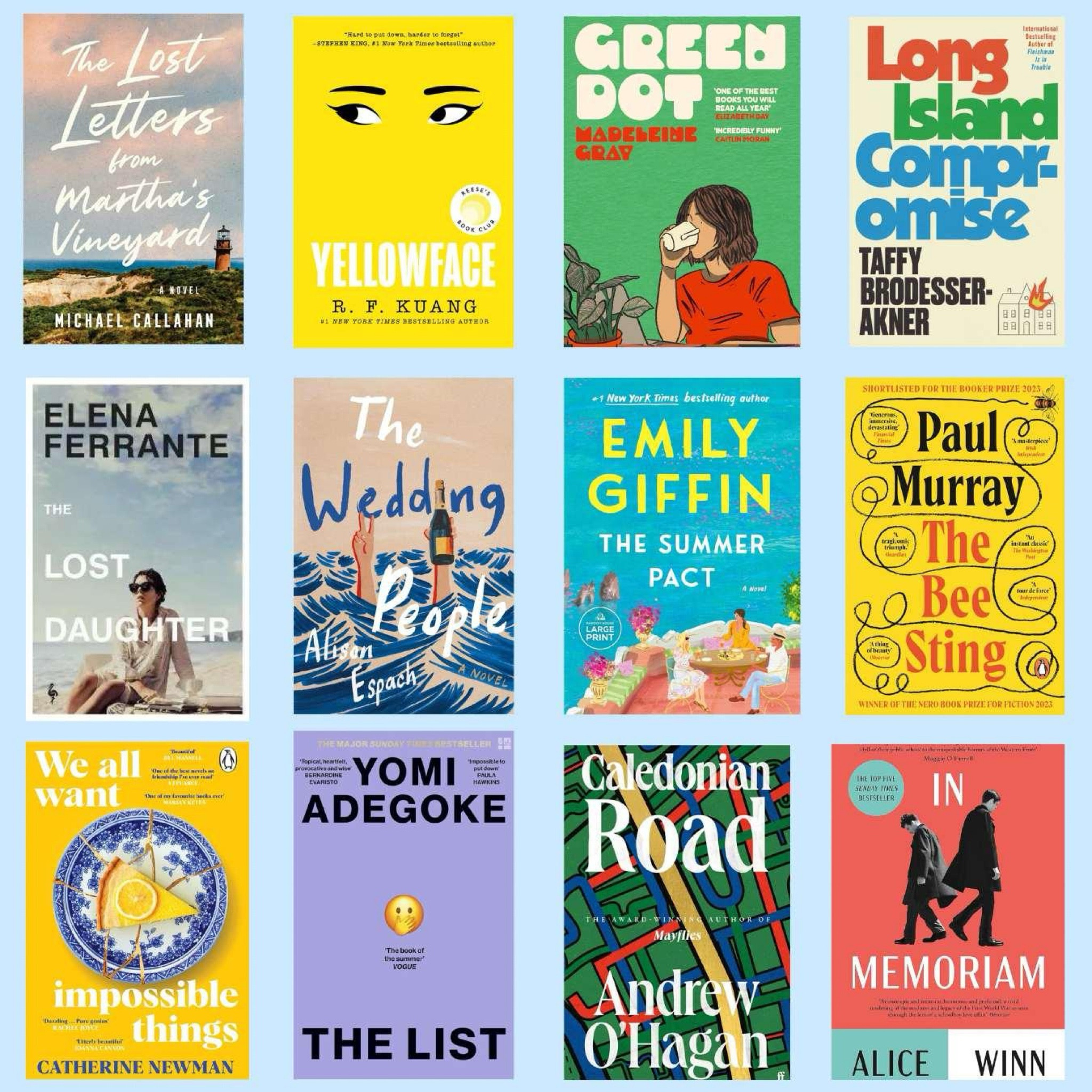 Summer Book Club
12 new novels to pack or load for summer sojourns...
The brief for summer literature is usually a lot more relaxed. Phew. We want to escape, to be inspired but not take it all too seriously. We've researched the best new novels out the year - top-rated and some top-awarded, but all are reads deserving of a spot in your suitcase or for some non-sneaky screen time on your summer sojourns…

#LTKtravel #LTKgiftguide #LTKsummer