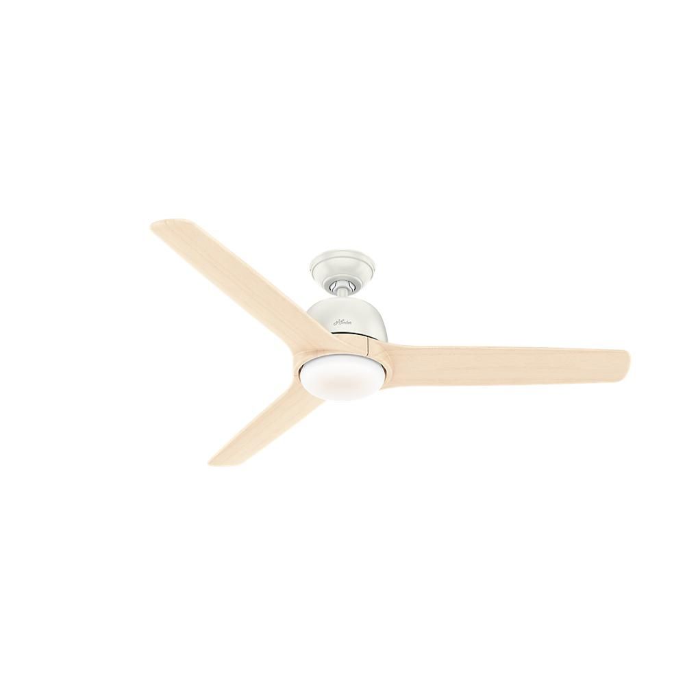 Norden 54 in. Integrated LED Indoor Fresh White Ceiling Fan with Light Kit and Remote Control | The Home Depot