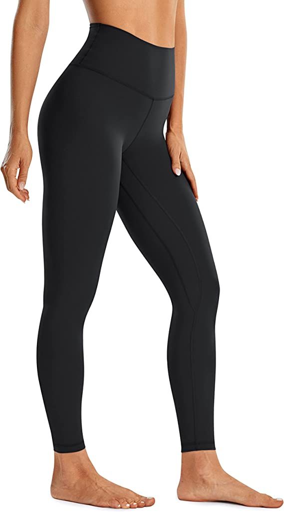 CRZ YOGA Womens Brushed Naked Feeling Workout Leggings 25" / 28"- High Waisted Gym Compression Tu... | Amazon (US)