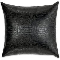 Faux Leather Crocodile Skin Black Throw Pillow | Etsy (US)