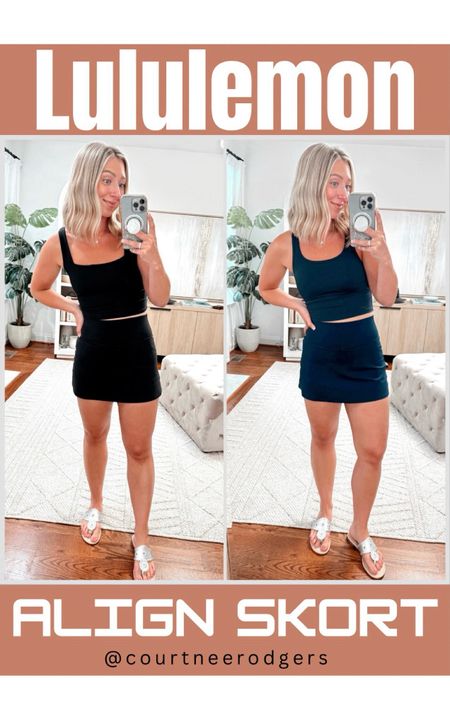 Lululemon Skort (runs small and short) —size 2/4 but wearing the size 6 and I think I could do the size 8 for extra length! 

Matching set, activewear, fitness, athleisure 

#LTKFitness #LTKFindsUnder100 #LTKStyleTip