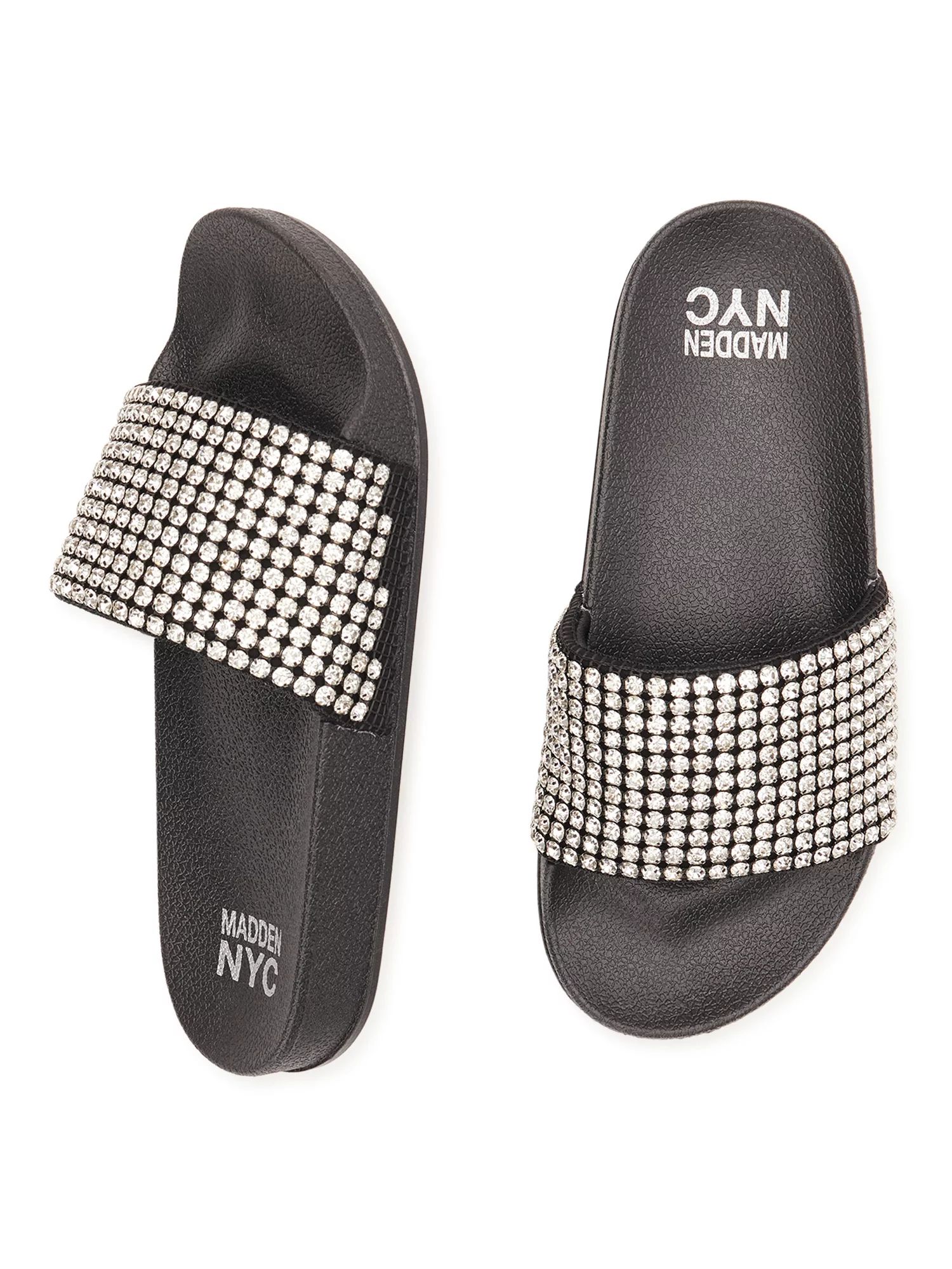 Madden NYC Women's Embellished Slide Sandals - Walmart.com | Walmart (US)