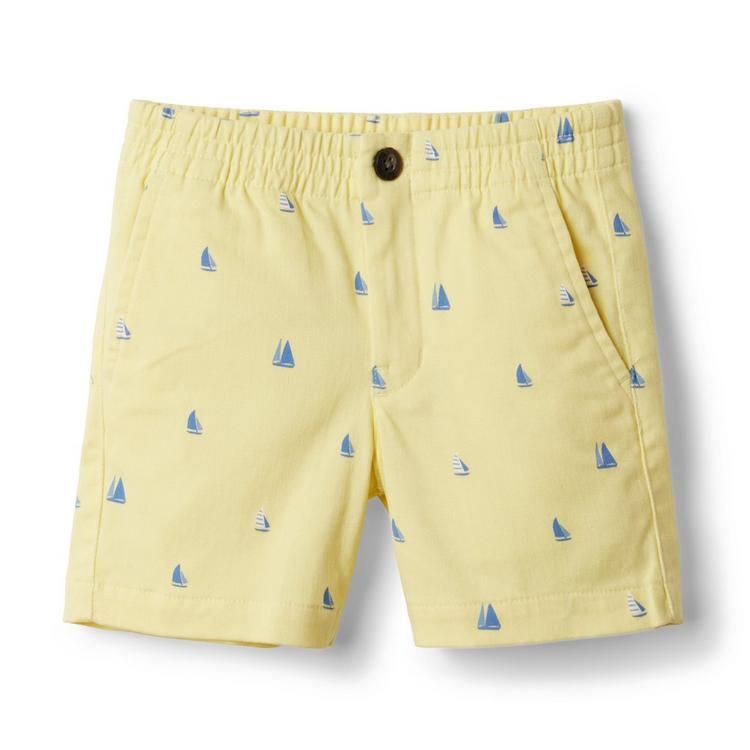 Sailboat Twill Pull-On Short | Janie and Jack