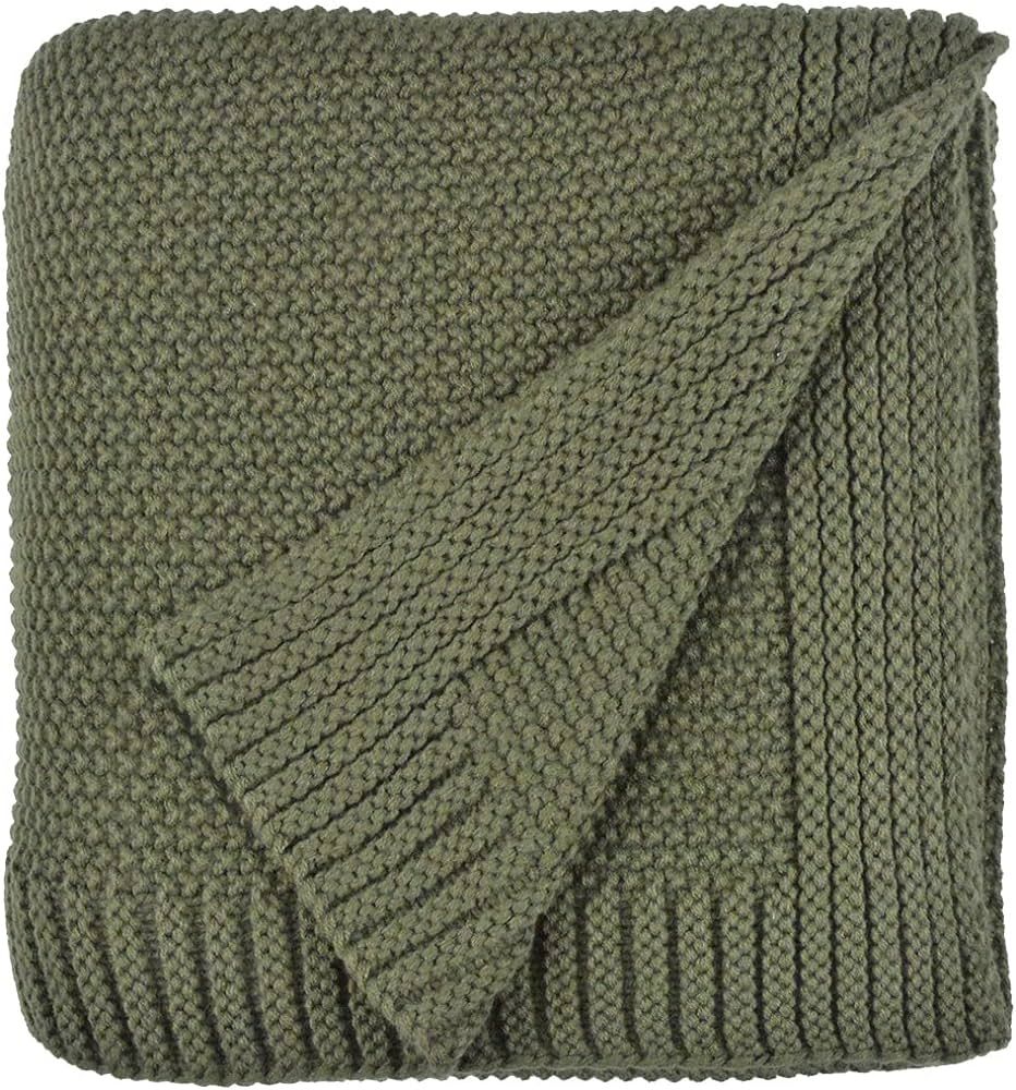 Cable Knit Throw Blanket for Couch, Soft Warm Cozy Versatile Decorative Knitted Throw Blanket for... | Amazon (US)
