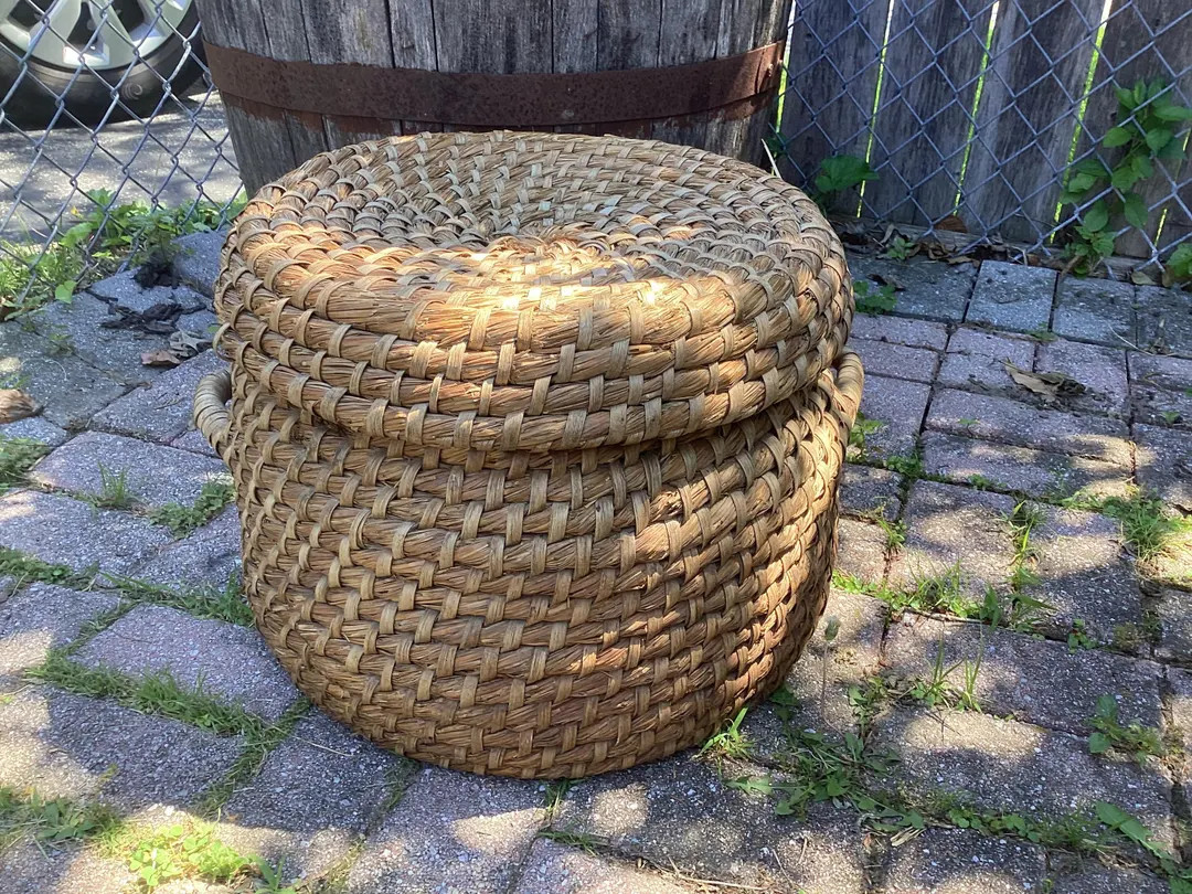 Early Primitive Lg Lidded Rye Basket With Handle's Pennsylvania - Etsy | Etsy (Global)