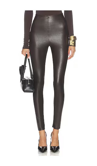 Faux Leather Legging in Espresso | Revolve Clothing (Global)