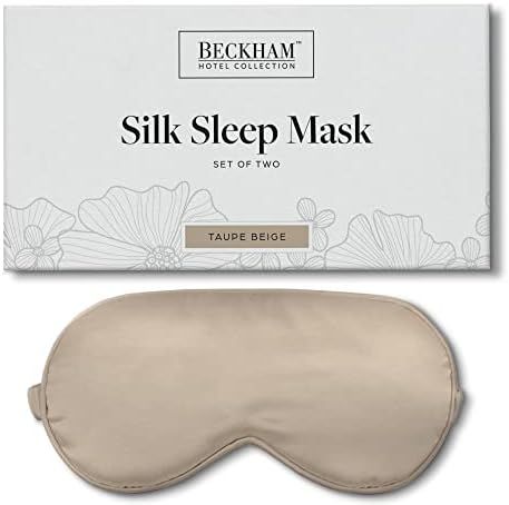 Beckham Hotel Collection Silk Sleep Mask - Pack of 2, 100% Mulberry Silk Sleeping Mask for Women and | Amazon (US)