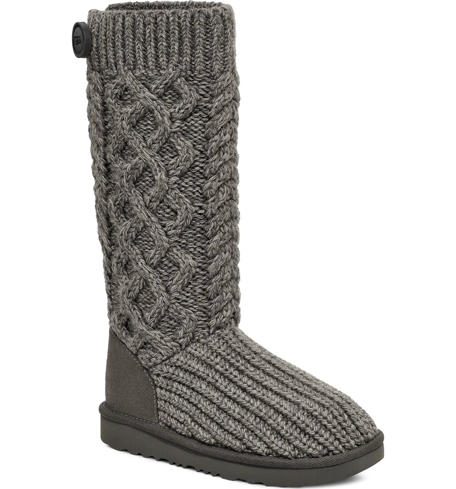 Kids' Classic Cable Knit Water Resistant Boot | Nordstrom